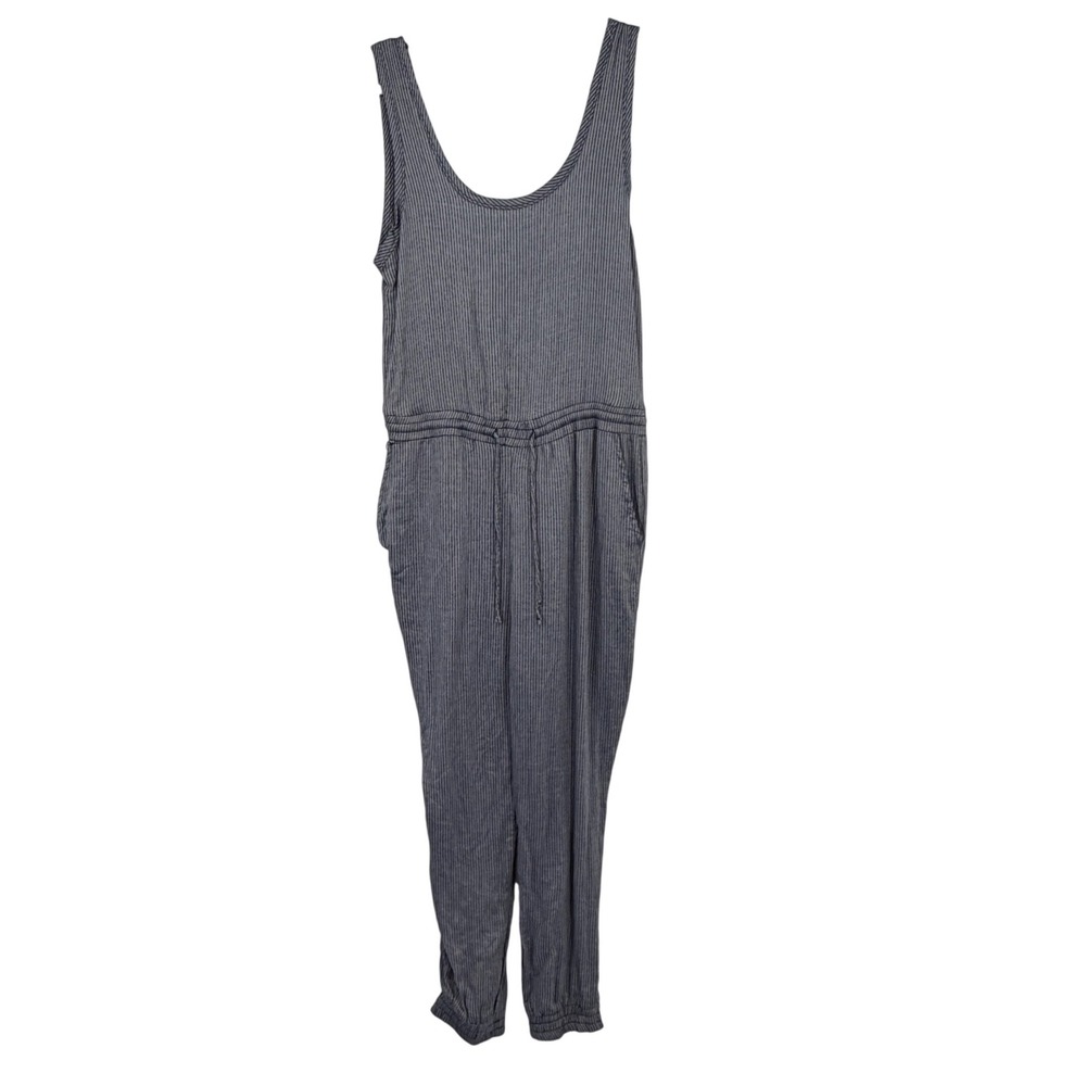 Onia Susie‎ Jumpsuit Deep Navy White Striped Viscose Sleeveless Medium NWT
